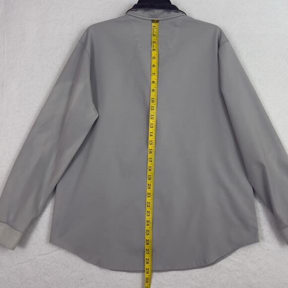 Bylt Basics Men's Elite Fairway Pullover Sweatshirt Large Gray Magnetic Snaps - Picture 5 of 13